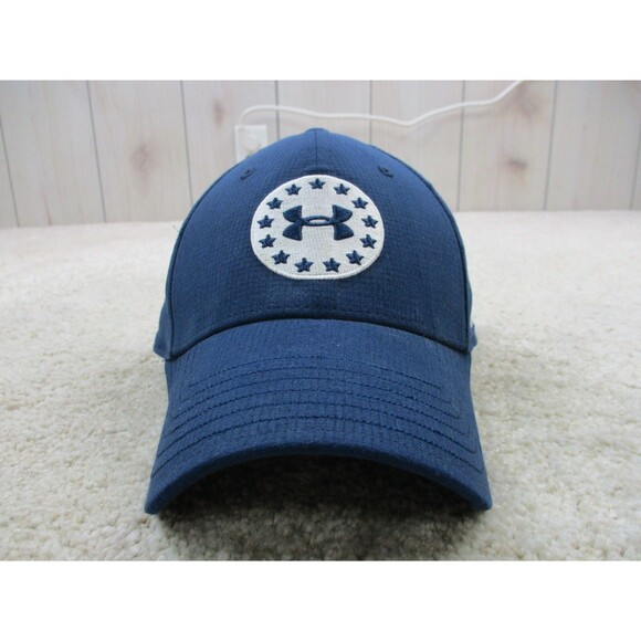 Under Armour Hat Cap Fitted Adult Extra Large Blue Gray Freedom Athletic Mens - Picture 1 of 10